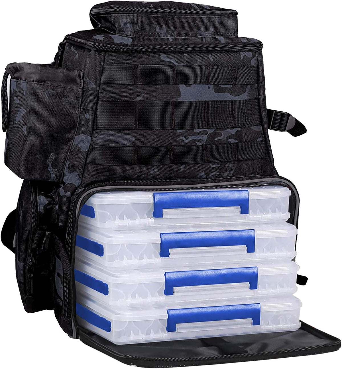 Fishing Tackle Backpack with 2 Rod Holders W208051
