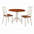 3 Pcs Dining Set with 2 Wood Chairs in Buttermilk P5787