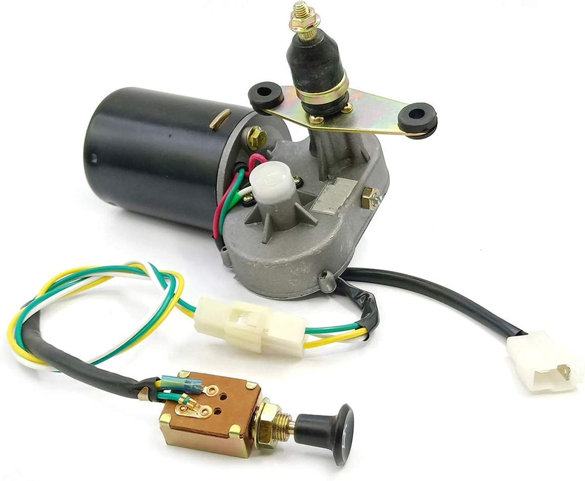 12V Electric UTV Windshield Wiper Motor Kit Hard Coated Polycarbonate Pack of 2 Z878502