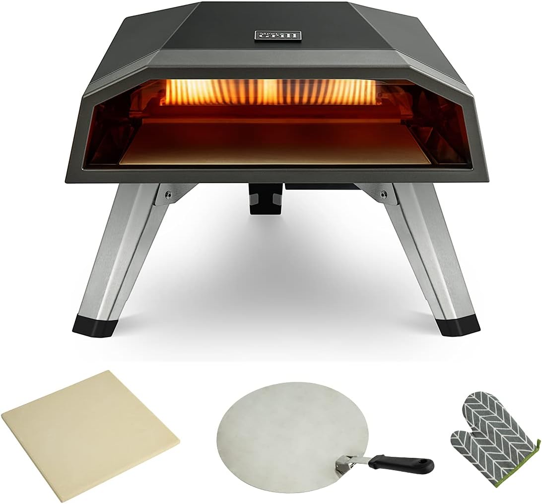 Lightweight Outdoor Propane Pizza Oven with Pizza Stone B396