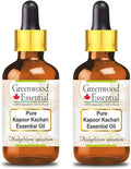 Pure Kapoor Kachari Essential Oil with Glass Dropper Steam Distilled 100ml X 2 P18978
