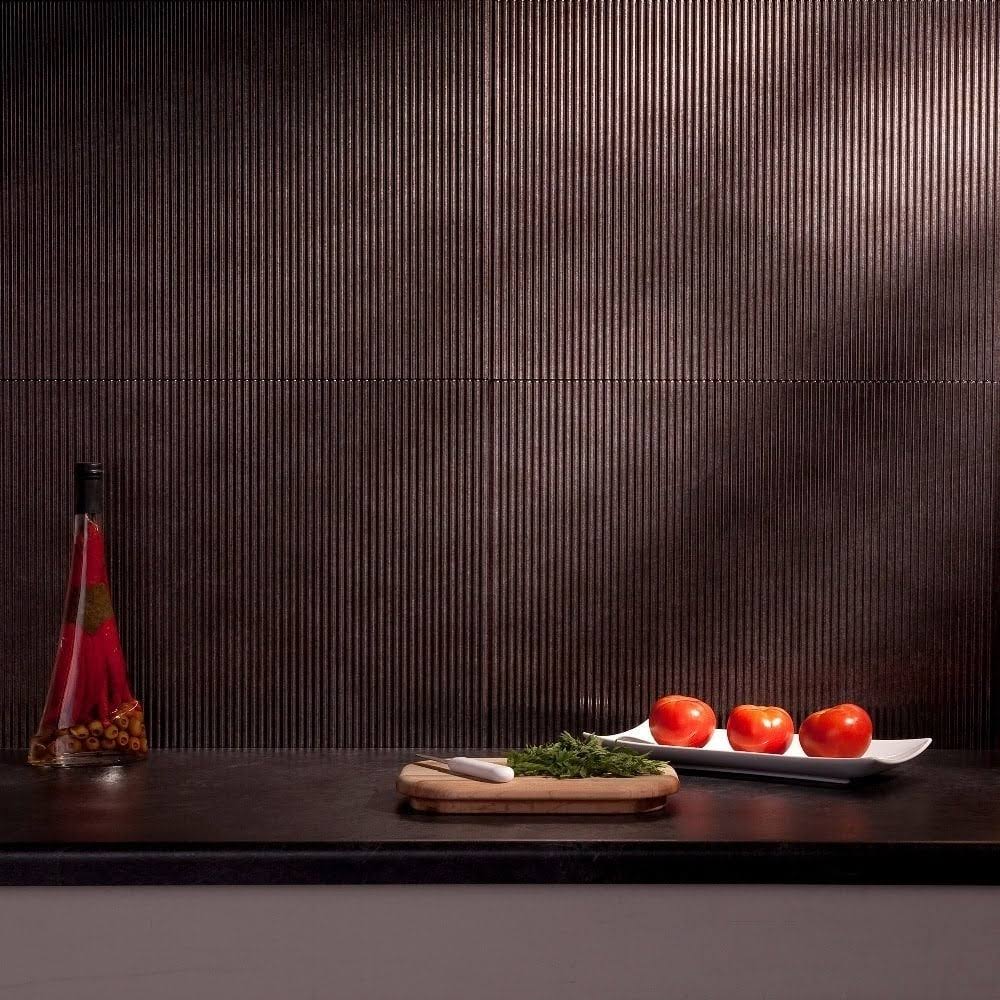 Rib Smoked Pewter Backsplash Kit Y2961