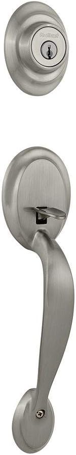Satin Nickel Single Cylinder Handle Set Pack of 2 I20795