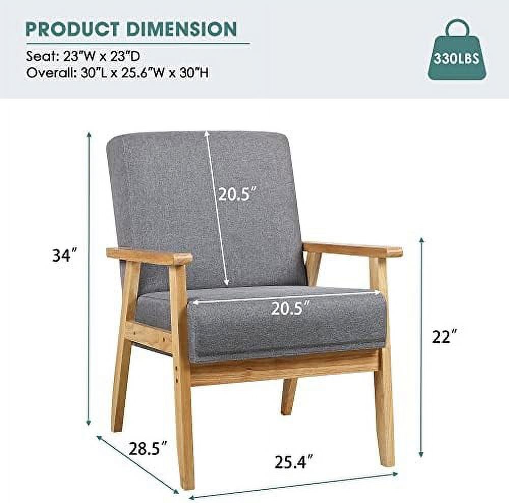 Beige Wooden Accent Chairs Set of 2 K2513