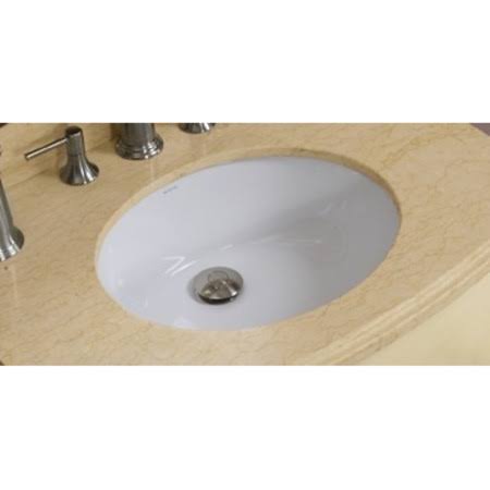White Oval Undermount Sink O198