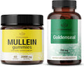 Mullein Leaf Gummies and Goldenseal Capsules 2 Pack U802
