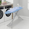 Gray Checkered 45" x 14" Adjustable Height Ironing Board with Padded Removable Cover U1894