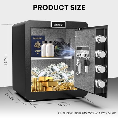 Fireproof Safe with LCD Touch Screen and Dual Alarm System Y1081