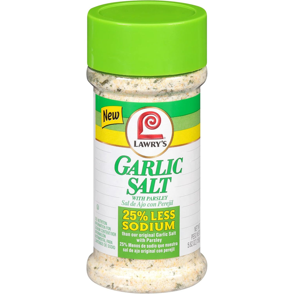 25% Less Sodium Garlic Salt With Parsley, 5.62 oz N3110