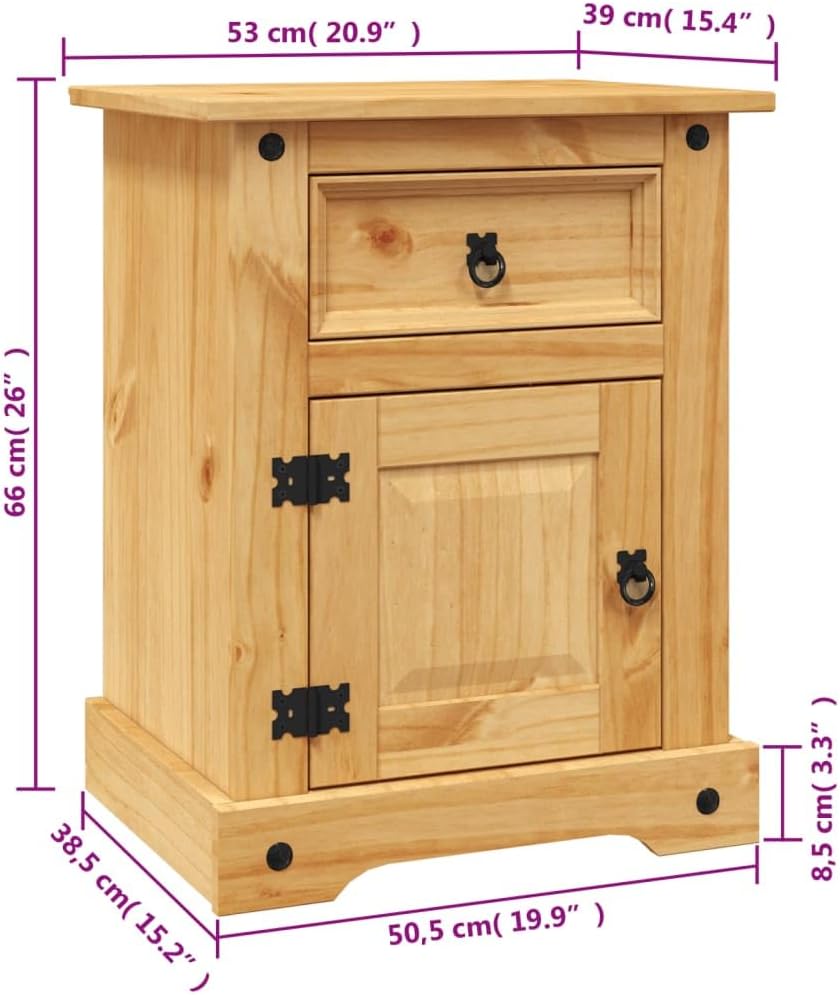 Mexican Pine Nightstand V4382