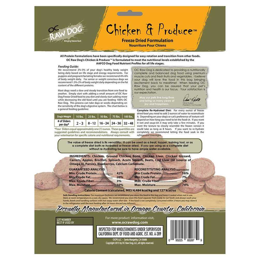 Freeze-Dried Chicken & Produce Sliders Dog Food M674044