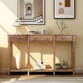 Solid Wood Console Table Brown Y55939