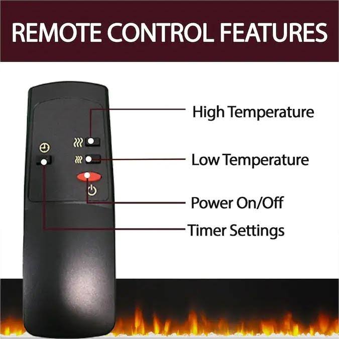 47 in. White Electric Fireplace Heater with TV Stand P6015