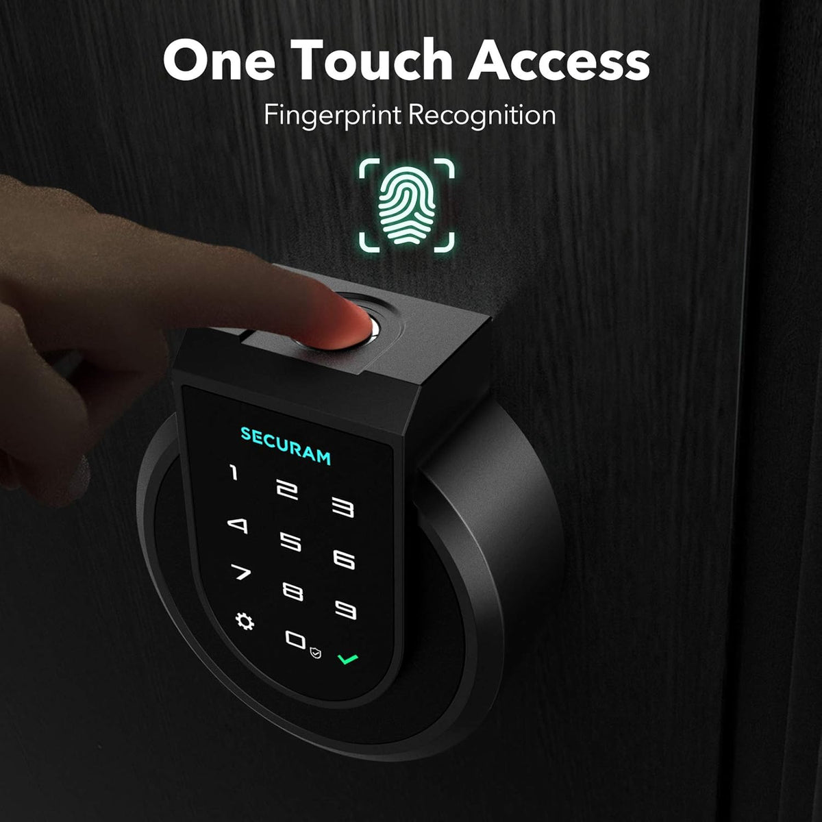 Touch Smart Lock Deadbolt with Smart Hub, Fingerprint, Touchpad, Remote Control, Voice Control, Auto-relock and Alarm Y96477