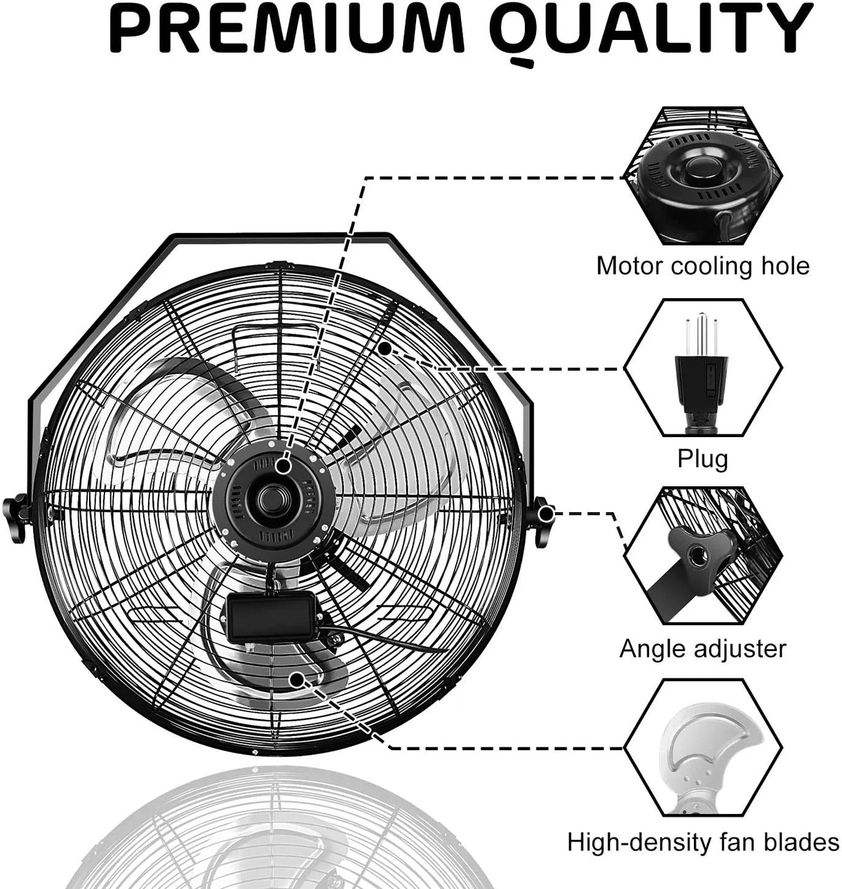 18'' 3 Speed Metal Ventilation Fan 2-Pack F5922