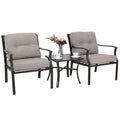 3-piece Padded Patio Conversation Set V37459