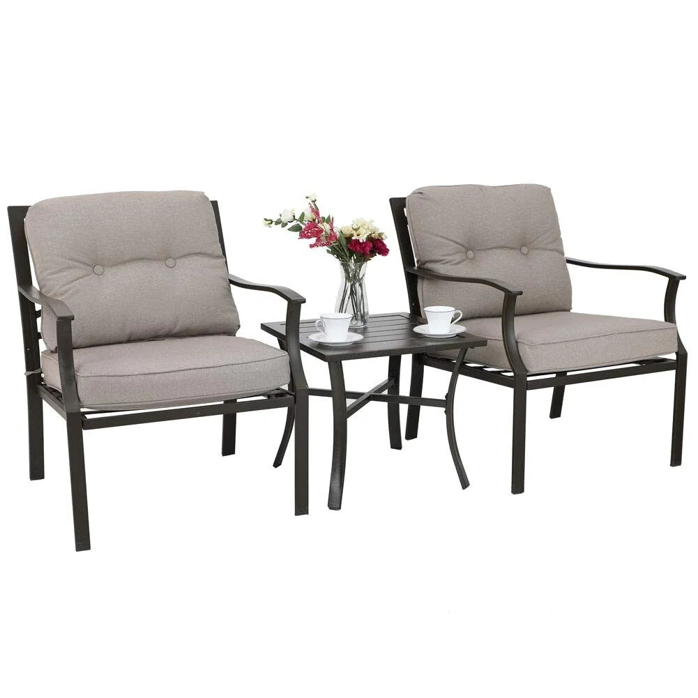 3-piece Padded Patio Conversation Set V37459
