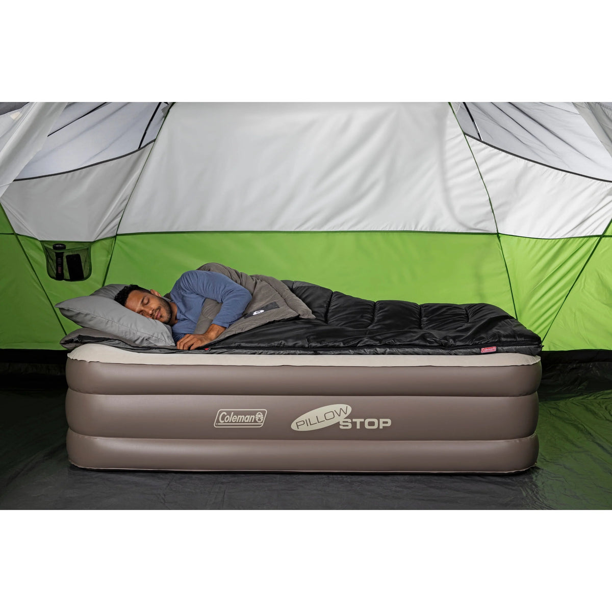 Double-High Airbed with Rechargeable Pump, Twin O104739