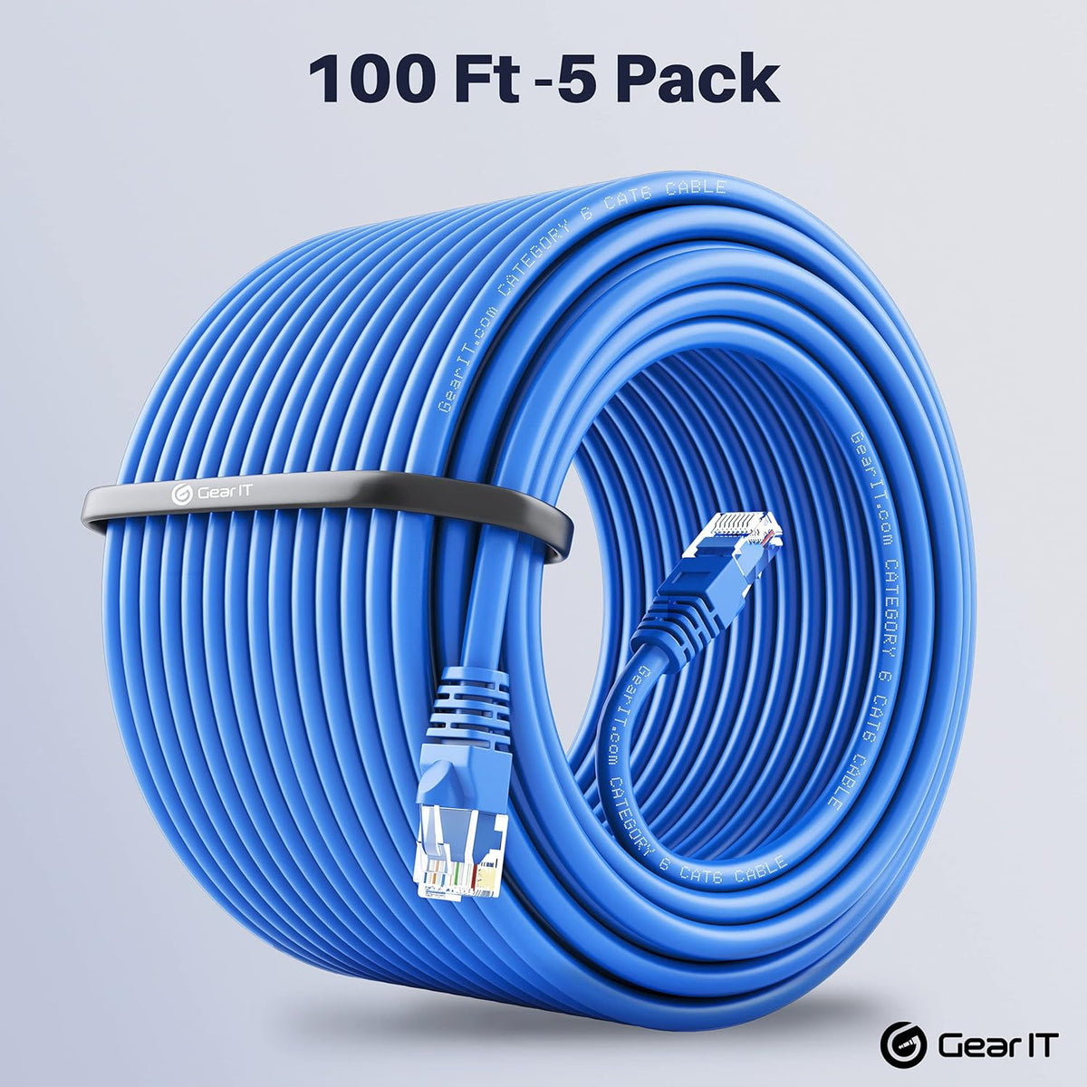 Cat 6 Ethernet Cable 100 ft (5-Pack) Blue P2534