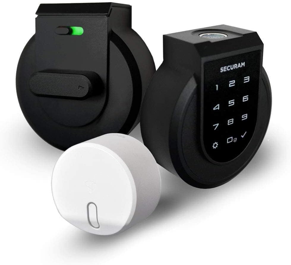 Touch Smart Lock Deadbolt with Smart Hub, Fingerprint, Touchpad, Remote Control, Voice Control, Auto-relock and Alarm Y96477