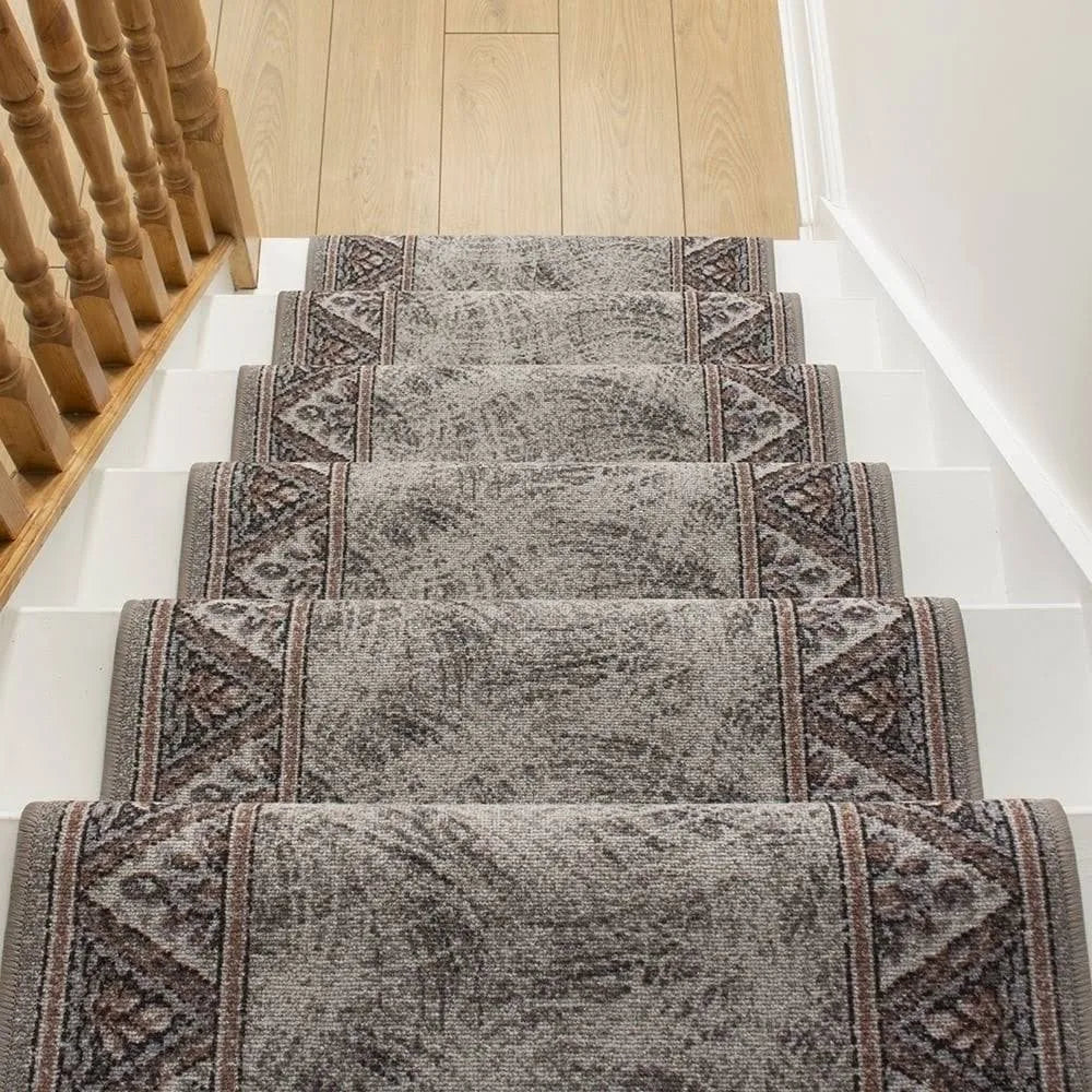 Gray Stair Carpet Runner 16 foot H72453
