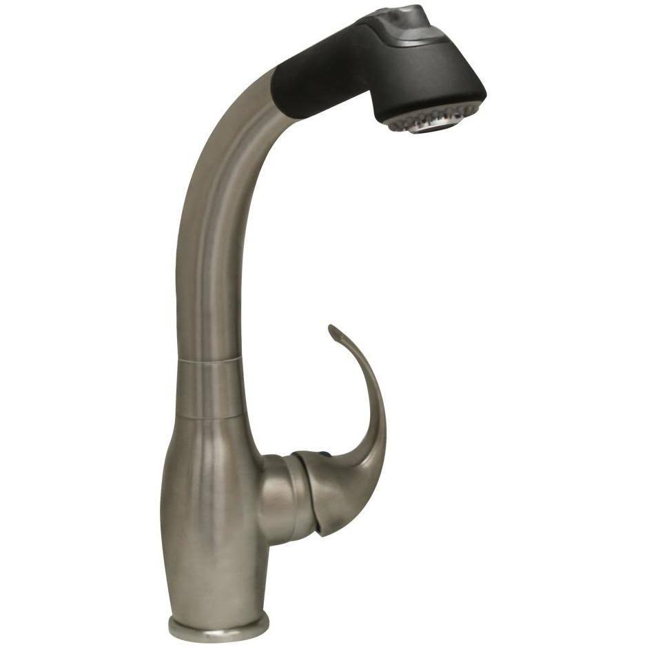 Polished Chrome Single Lever Kitchen Faucet with Pull-Out Spray Head A26913