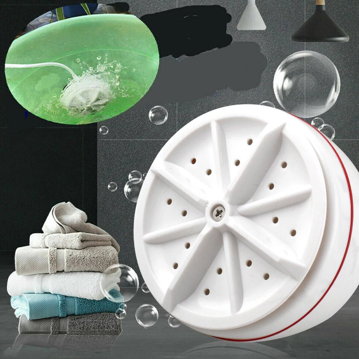 Ultrasonic Turbine Portable Mini Washing Machine Y666
