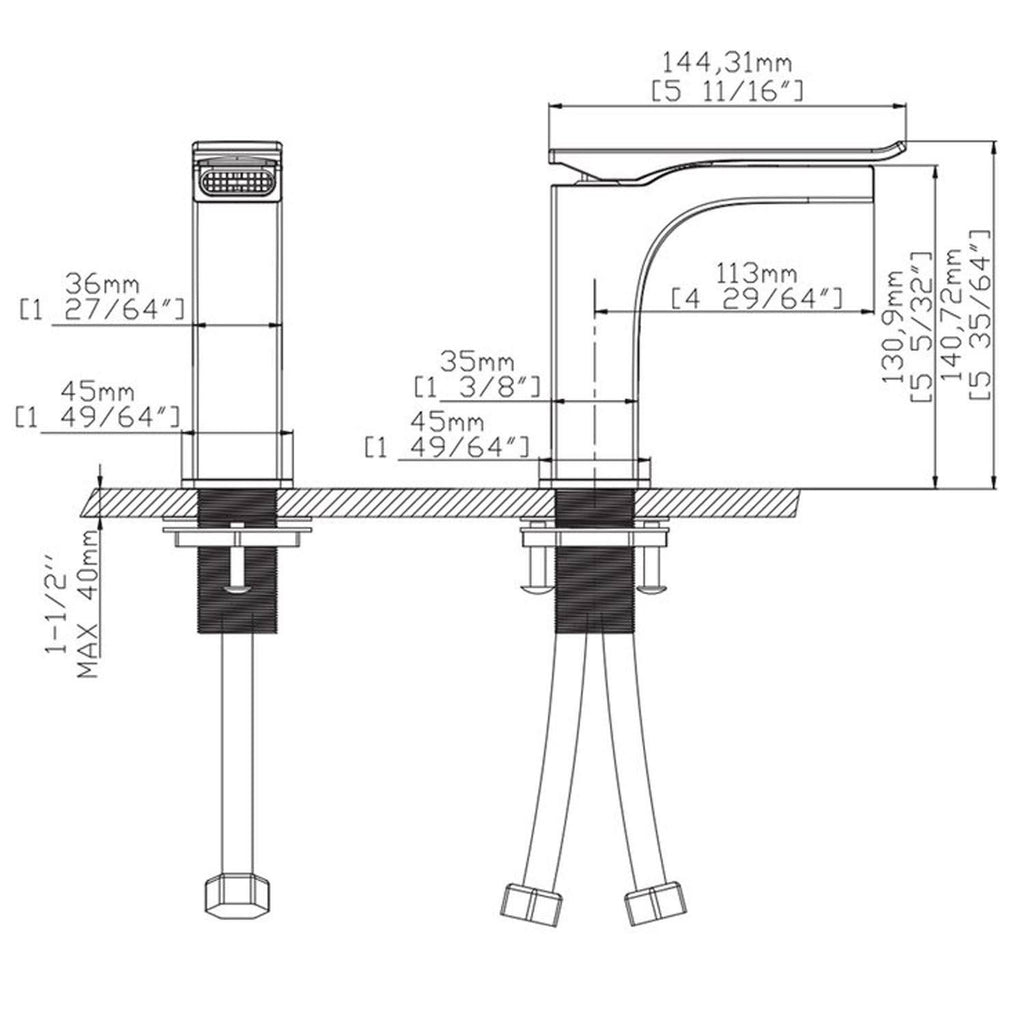 Satin Brass Single-Handle Bathroom Faucet C273