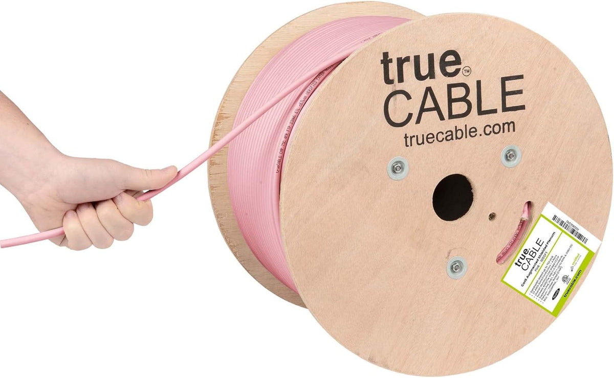 1000ft Gray 23AWG Solid Bare Copper Shielded Plenum Bulk Ethernet Cable W7485