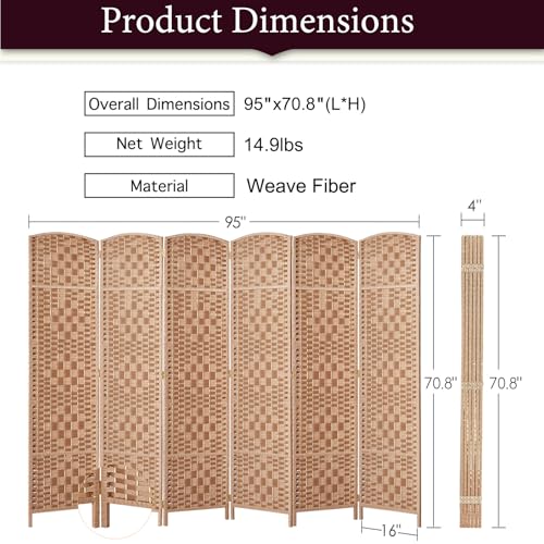 Dark Coffee 4 Panel Room Divider O797