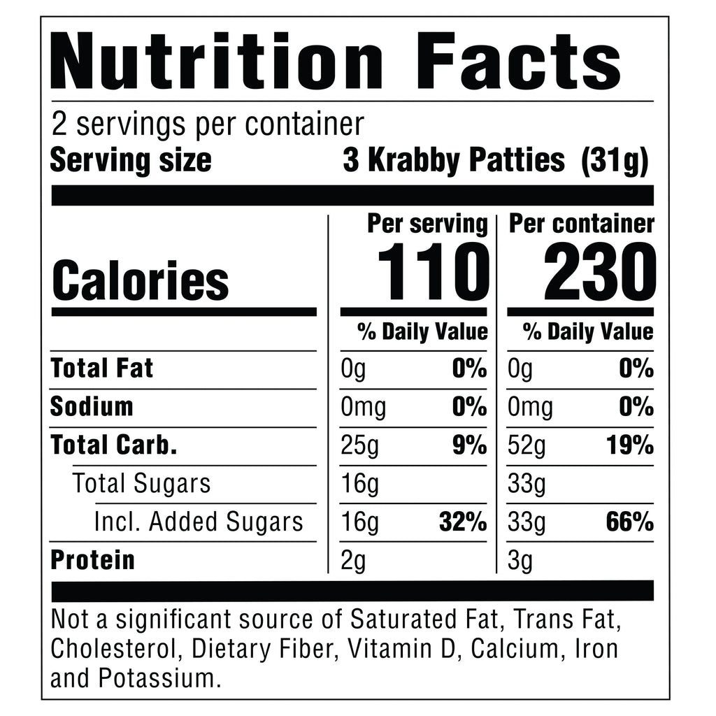 SpongeBob SquarePants Krabby Patties Gummy Candy Box, 2.19oz F1496