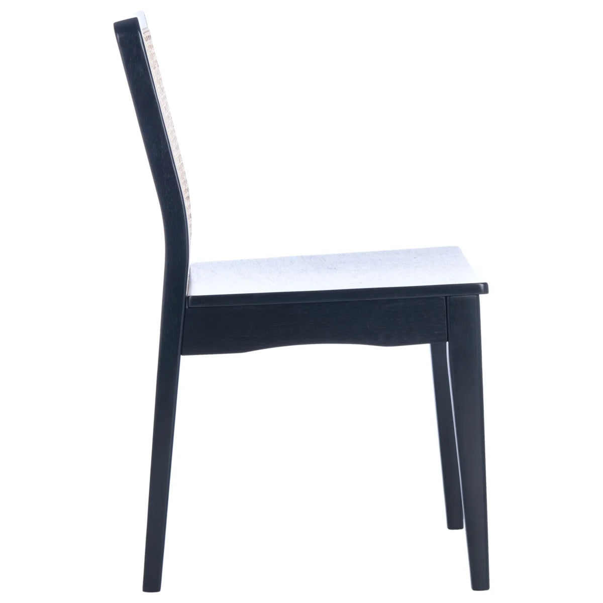 Rattan Dining Chair, Black/Natural, Set of 2 L54640