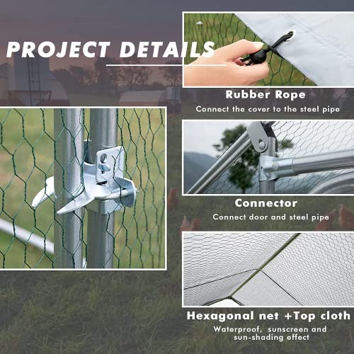 Metal Chicken Coop with Waterproof Cover O865