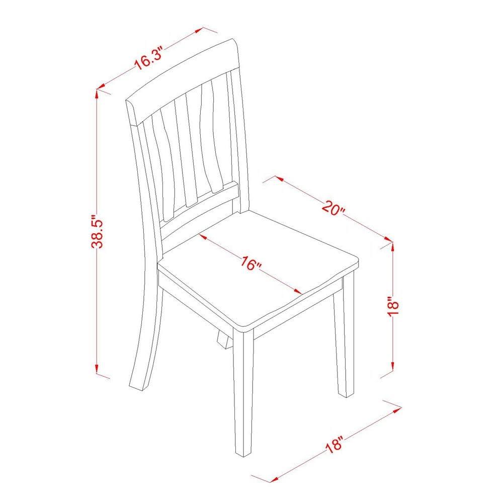 3 Pcs Dining Set with 2 Wood Chairs in Buttermilk P5787