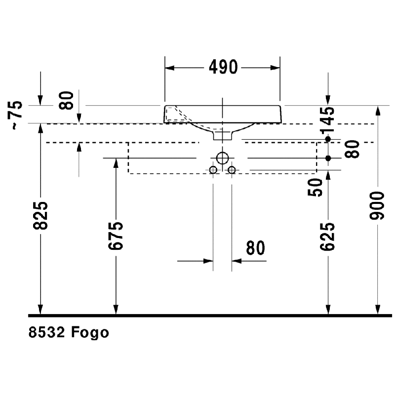 White Above-Counter Basin E746