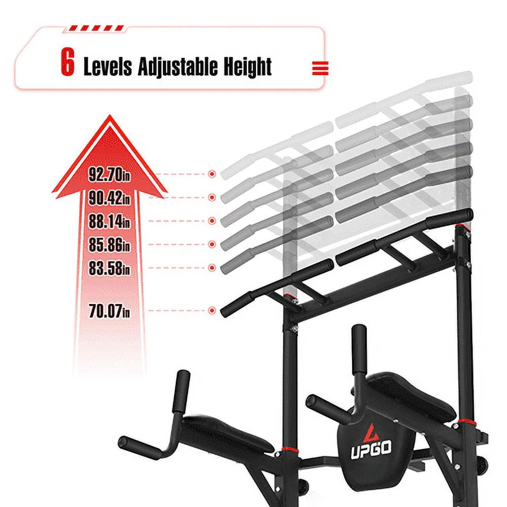 Adjustable Power Tower Dip Station Pull up Bar D913