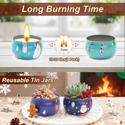 6 Pack Scented Jar Candle Set Natural Soy Wax X728341