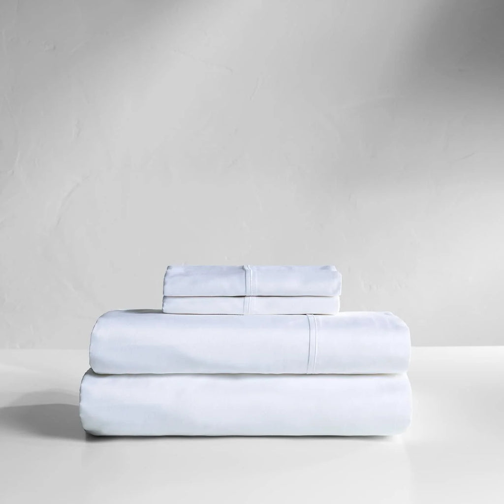White 300 Thread Count Cotton Sateen Sheet Set A293685