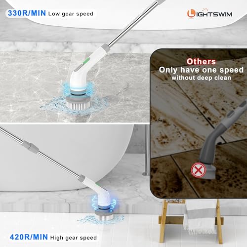 Electric Spin Scrubber 7 in 1 Dual Speed with Extension Arm B291