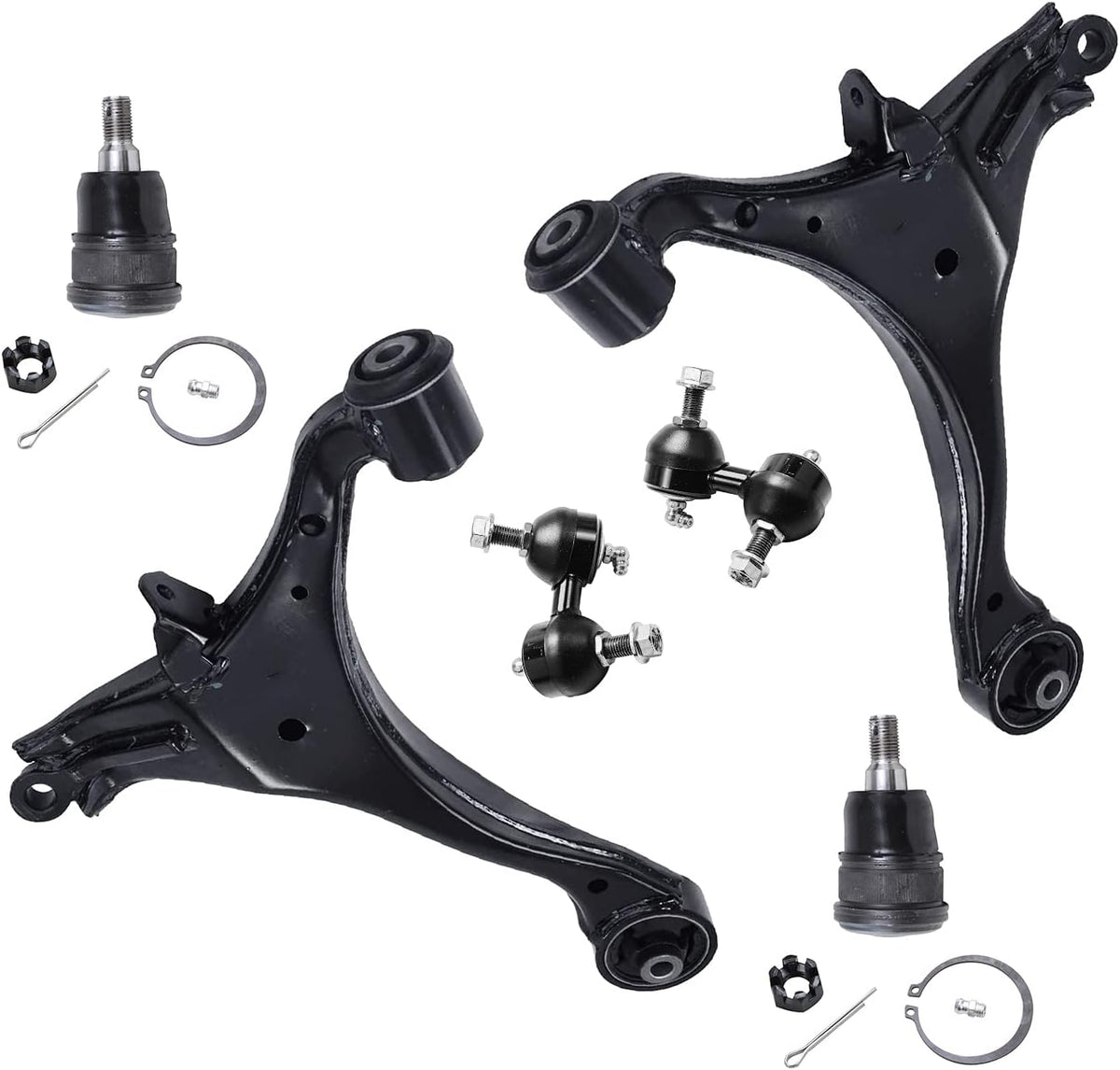 Front Lower Control Arm Assembly with Ball Joints and Sway Bars 6pc Set X471844