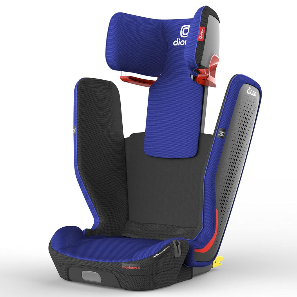 High Back Booster Car Seat with Expandable Height and Width, Compact Fold, Purple Plum N629