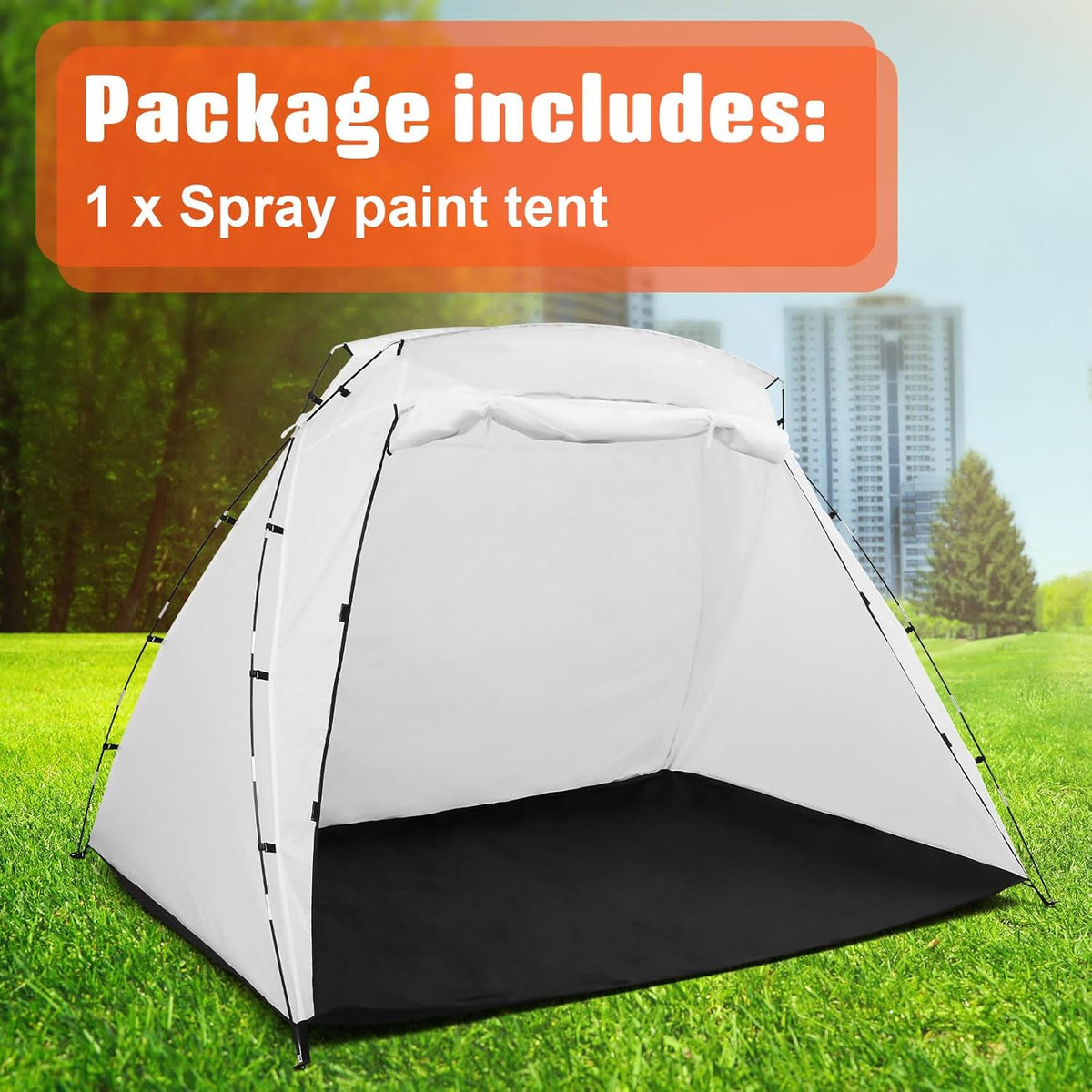 White 8.5 x 6 x 5.5 ft Portable Paint Booth Spray Paint Tent Q97875