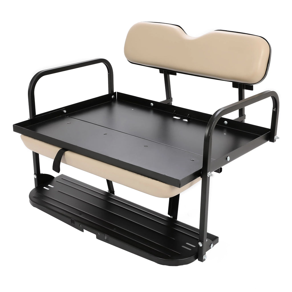Tan Flip Folding Rear Back Seat Kit for EZGO Golf Cart G51118