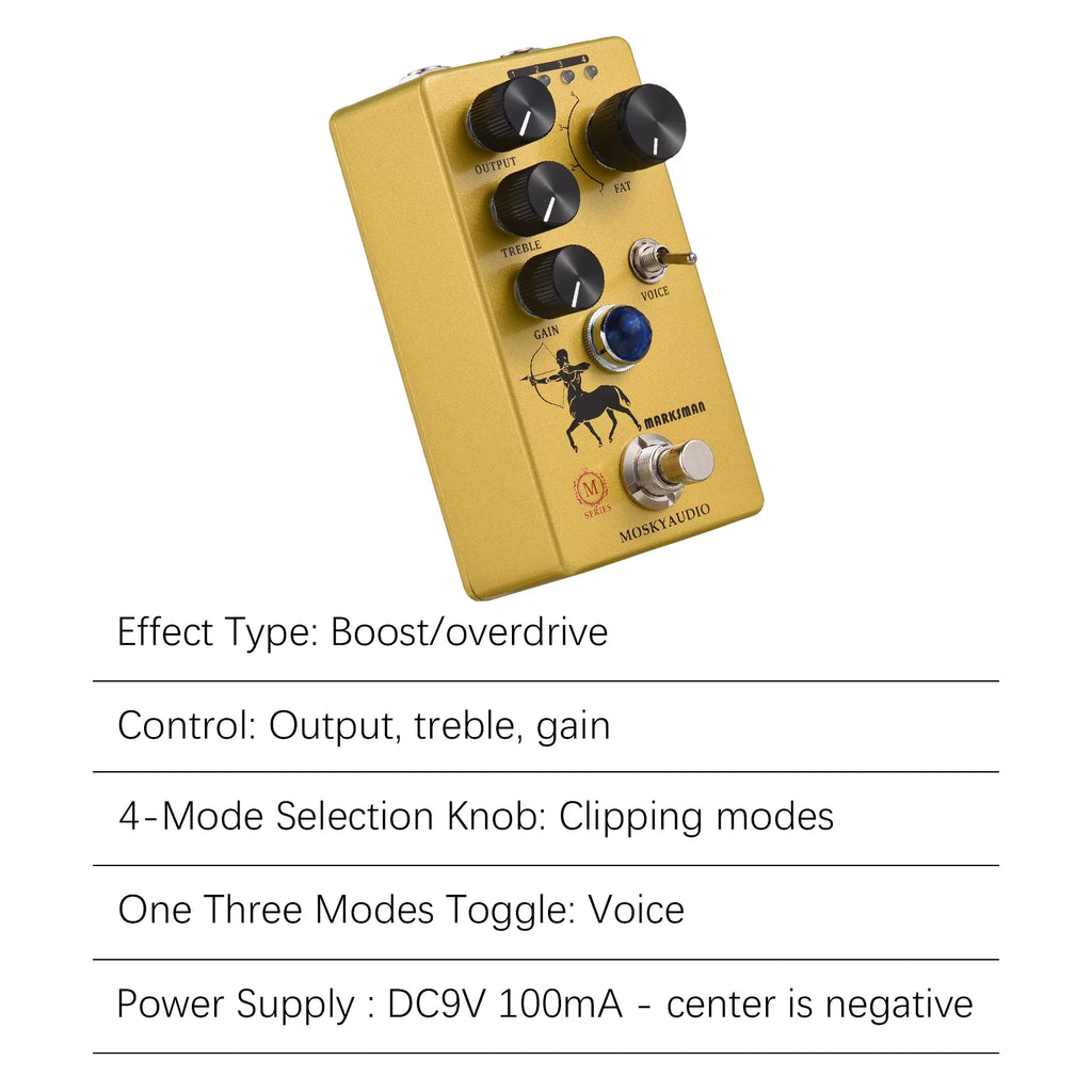 Guitar Pedal with 4 Clipping Modes W2847