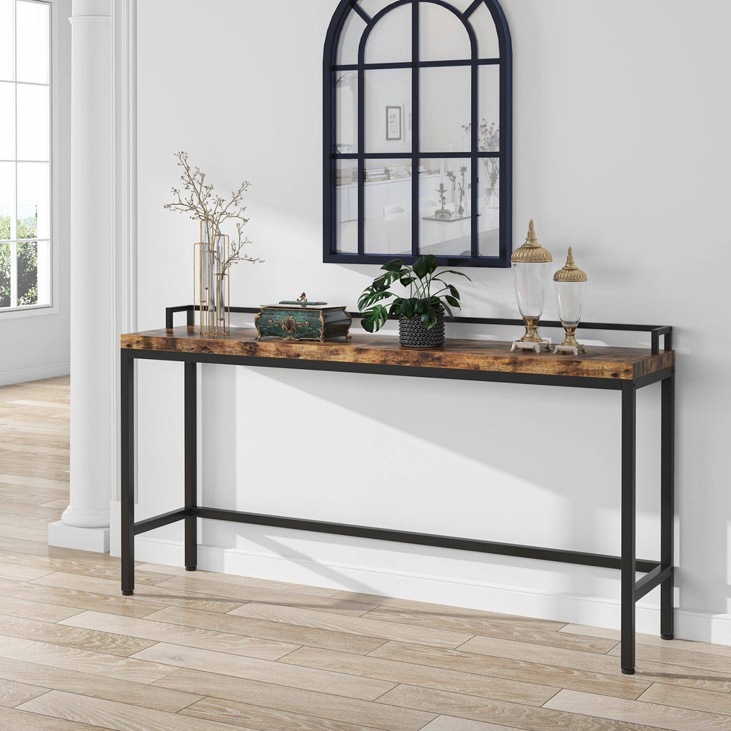 Brown Narrow Console Table T462