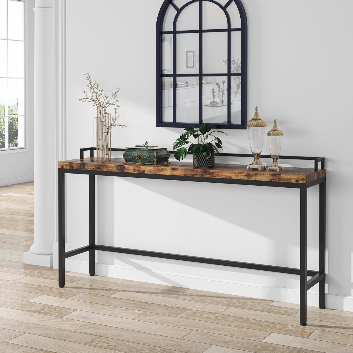 Brown Narrow Console Table T462