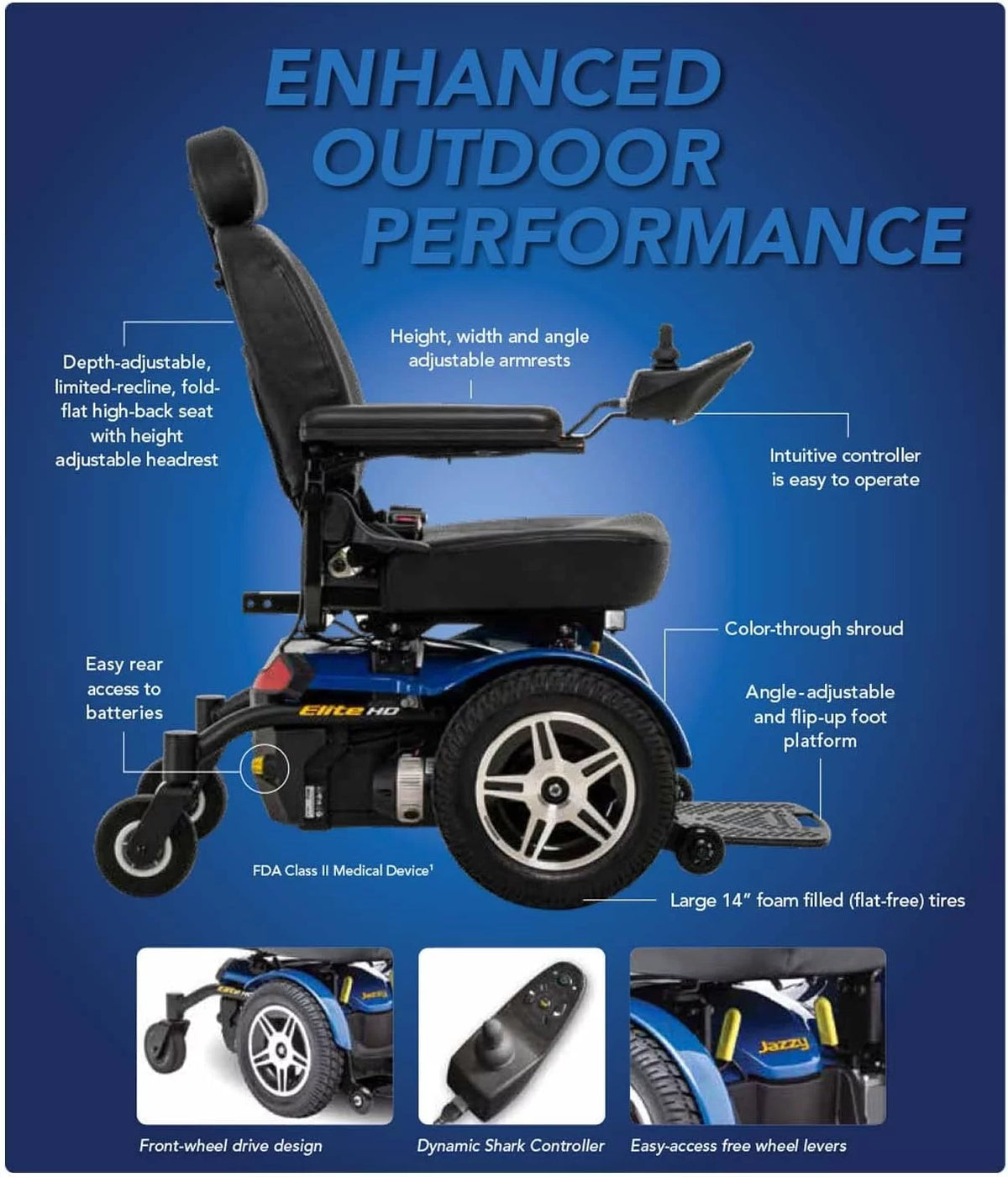 Red Heavy Duty Power Chair R834