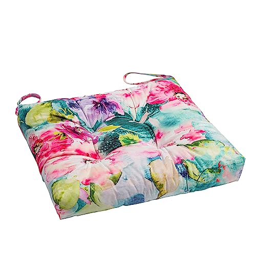 2-Pack Wicker Patio Seat Cushion Pad with Ties Y9046