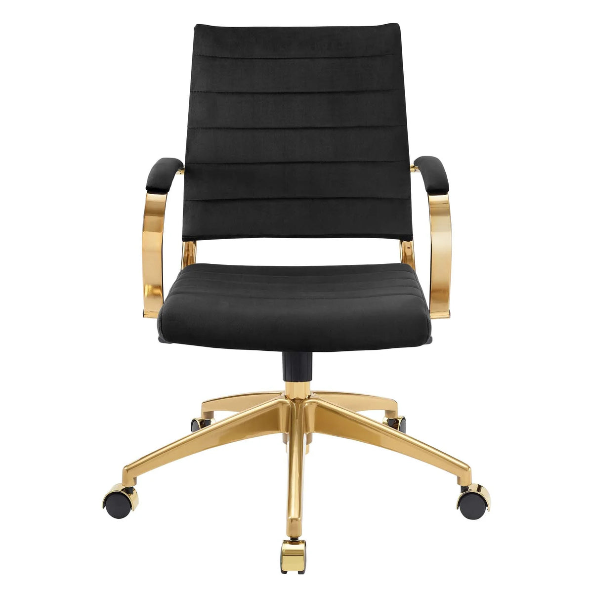 Black Velvet Computer Work Desk Chair U23730