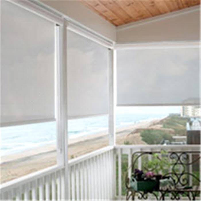 Ivory Roller and Solar Shades Exterior 5% Openness Screen S203774
